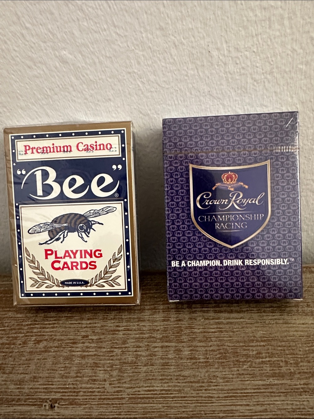 Premium Casino Playing Cards - Navy, White and Red